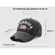 Gorra de béisbol unisex viral trendy | Diseño vintage con personalidad y bordado de letras, versátil para looks diarios y protección solar en exteriores - Rojo - Ver 2