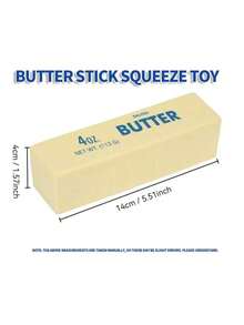 1pc Soft & Slow Rebound Hachimi Butter Bread Squishy Toy, Stress Relief Squeeze Toy - Multicolor - View 9