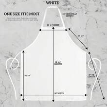 1件/3件/6件/12件装男女通用黑色围裙，可机洗 - 白色 - 查看 4
