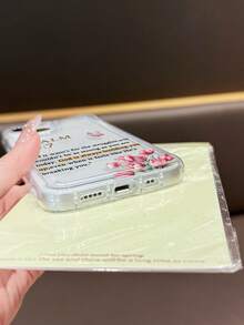 1个极简主义宗教标语、蝴蝶郁金香图案防滑透明气垫软手机壳，兼容 11/12/13/14/15/16/17 Pro Max - 彩色 - 查看 4