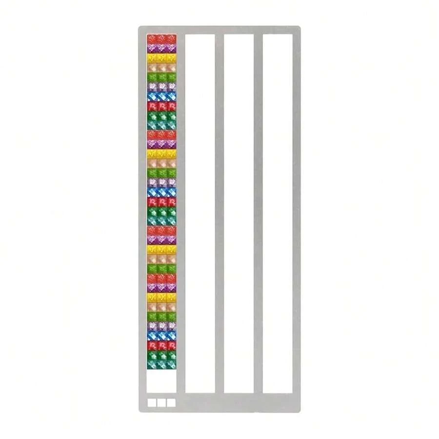 Stainless Steel Diamond Art Ruler, 3 Rows Square Beads Alignment Tool Ruler For Diamonds Painting,Precise Drill Straightening Tool For Dot Drill DIY Crafts (Square Diamond-Small Size, 3 Rows) - SquareDiamond-smallSizeSquareDiamondSmallSize - View 1