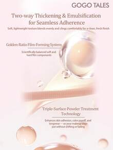 GOGO TALES Kem che khuyết điểm và kem nền dạng cushion Porcelain Light-Infused, kem che khuyết điểm dạng lì và kem nền dạng cushion lâu trôi, kiểm soát dầu, bảng màu 2 trong 1 dành cho da hỗn hợp, da dầu và da khô, phù hợp cho học sinh, GOGOTALES - G02 Khỏa thân thật - Xem 4