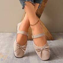 2025款方头加大码芭蕾舞鞋，玛丽珍软底时尚单带乐福鞋，麂皮超百搭舒适搭扣鞋