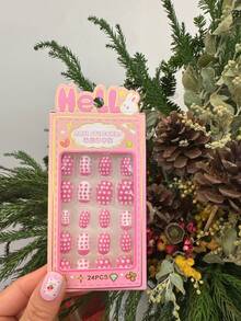 24张/盒 可爱卡通美甲贴纸，防水彩色美甲贴花，派对礼品，生日礼物 - 彩色 - 查看 54