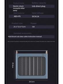 Electric Mosquito Killer, Indoor Insect Killer With Hanging Chain And Detachable Insect Tray, USB Powered - Random Color - View 10