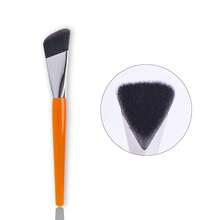 1pc Triangle Foundation Brush Angled Contour Foundation Cream Liquid Bronzer Makeup Brushes Crystal Handle Foundation Make Up Tool - Orange - View 9