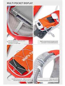 透气跑步水袋背心，水袋背包，轻便手机支架跑步背心，骆驼牌男女通用水袋背包