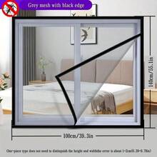 1pc Mosquito Nets For Window,Anti-Mosquito Window Screens,Mesh Anti Insect Air Tulle Invisible Black Fiberglass Mosquitoes And Flies,Simple Detachable Window Screen, No-Drill, Hook And Loop-Attached Screen Mesh