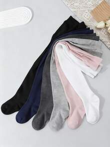 6条装女童纯色紧身打底裤，简约时尚百搭，适合女孩日常搭配，四季皆宜。 - 彩色 - 查看 6