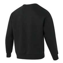 Puma Men's Black Pullover Sweatshirt ESS-ELEVATED-CAT-LOGO-Relaxed-Crew-DK, Minimalist Round Neck, Classic Casual Comfortable Soft Printed Commuter Sweatshirt 636791-01 - Black - View 2