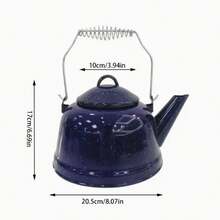 1pc Enamel Coffee/Tea Pot, Hand Drip Pot, Large Capacity, With Handle, Narrow Spout, Can Be Used As Oil Pot, Cooking Pot, Household Pot, Suitable For Electric Stove And Gas Stove To Brew Coffee Or Tea, Essential For Back To School, Camping - Multicolor - View 10