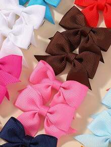 40pcs Cute Bowknot Hair Clips Set, Suitable For Daily And Casual Wear, Random Delivery - Multicolor - View 10