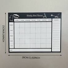 1 pieza/Calendario magnético de borrado en seco de resina - Planificador mensual de pizarra blanca para refrigerador, calendario magnético de fácil borrado para organización del hogar, tablero de corcho, tablero de alfileres, tablero de visión - Multicolor - Ver 13