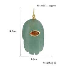 1pc Copper Fashion Natural Agate Turquoise Luxury Charm Pendant, DIY Bracelet Necklace Bag Phone Chain Accessory, Handmade Versatile Decoration - Multicolor - View 33