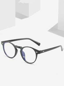 1副女士波西米亚风春季圆形全框透明镜片眼镜，百搭时尚，是馈赠佳品。 - 彩色 - 查看 3