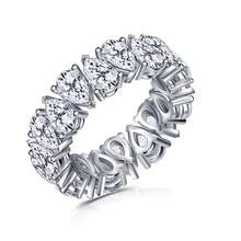 1 Piece Of Sterling Silver Ring Hot-Selling New Style, European And American Fashionable Drop-Shaped Zirconia Ring For Women, Exaggerated Circle Couple Jewelry
