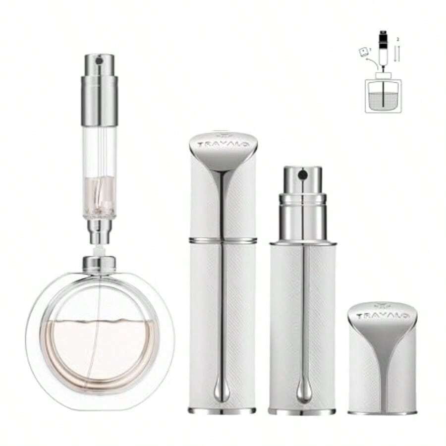AQUA Perfume Travel Refillable Bottle Bottom Filling Fragrances Perfume Atomizer Mini Cologne Dispenser Portable Sprayer For Women Men Gift(Refill Bottle) - trắng - Xem 1