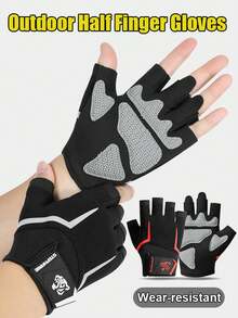 1 đôi găng tay đạp xe hở ngón, dụng cụ thể thao chống mài mòn và giảm sốc dành cho xe đạp leo núi vào mùa xuân và mùa hè, găng tay tập thể dục cho nam và nữ, găng tay hở ngón thể thao ngoài trời, găng tay bảo vệ cổ tay chống mồ hôi và thoáng khí, găng tay hở ngón câu cá ngoài trời. - Nhiều màu - Xem 10