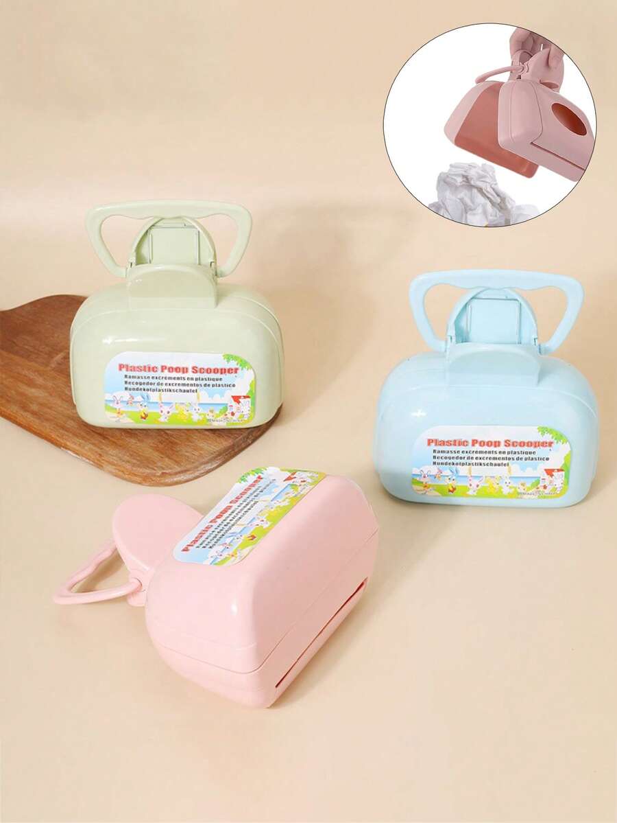 1pc Dog Poop Scoop Holder, Portable Travel Pet Waste Bag Dispenser With Tissue Paper Compartment