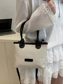 Túi xách mini thời trang giả rơm, thích hợp cho các bữa tiệc, đi chơi, du lịch, mua sắm và sử dụng hàng ngày. Có thể đựng tiền xu và điện thoại. Phù hợp cho nhân viên văn phòng, sinh viên đại học, phụ nữ công sở, quý cô thanh lịch. - màu đen - Xem 3