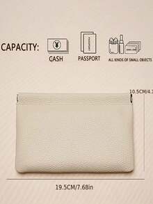 IC Auto-Lock Vintage Wallet - Long Banknote Clip, With Coin Pouch And Credit Card Slots - Durable (PU Material) - Deep Style // For Bank Deposit, Cash And ID Card Storage - Fashionable Wallet