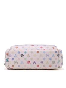 彩色印花大容量手提包，可爱图案单肩包，斜挎通勤休闲妈妈包 - 彩色 - 查看 7