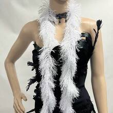 1pc Thickened Faux Feather Boa Streamer Decorative Accessory, Suitable For Carnival