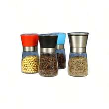 1PC Adjustable Ceramic Core Pepper Grinder And Sea Salt Grinder - Portable Kitchenware For Outdoor Camping, Tent Travel, Hiking, Barbecue, And Home Kitchen - Cruelty Box With Manual Spice Grinder - Multicolor - View 8