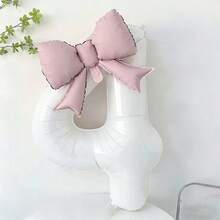 2个大号白色数字铝箔气球，带哑光蝴蝶结装饰，适用于生日派对、户外活动、周年纪念、节日、情人节、庆祝氛围和背景装饰。 - 彩色 - 查看 5