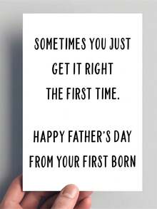 A Fun Father's Day Greeting Card- The Oldest First Card For Dad, Small Business Supplies, Thank You Card, Birthday Gift Card, Unique Item, Gift Card - Multicolor - View 8