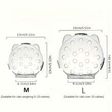 1pc Cat Grooming Muzzle, Breathable Anti-Scratch Anti-Bite Helmet, Transparent Protective Head Cover, Adjustable Cat Head Cover, Kitten Breathable Anti-Bite Muzzle, Anti-Pet Chewing, Suitable For Pet Bathing, Shaving, Nail Trimming And Injection - Multicolor - View 4