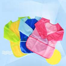 新款儿童绘画罩衫，防水儿童艺术围裙，绘画喂食围兜，儿童绘画围裙，手工制作，烹饪围裙，带3个大口袋的幼儿艺术围裙，男童围裙，儿童厨房围裙，儿童烹饪围裙，儿童围裙，绘画围裙，儿童围裙，艺术围裙，女童围裙，儿童艺术围裙，儿童厨师围裙，儿童厨师围裙，儿童绘画