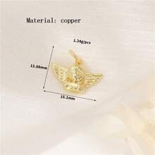 1pc Vintage Copper Cute 3D Angel Pendant, Versatile For DIY Bracelet, Necklace, Earrings, Jewelry Accessories - Multicolor - View 23