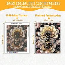EMIEAUFG Bee Diamond Art Kits For Adults, Diamond Painting Kit For  And Beginners, 5D Round Full Drill Craft, Home Wall Decor 12\ X 16\ - SR67 - 查看 4