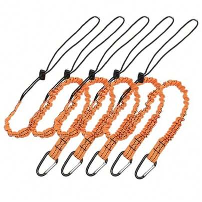 3 Foot Tool Lanyard 5PCS Tool Tether Safety Tool Lanyard With Carabiner Adjustable Loop End Ultra-Durable Retractable Tool Lanyard For Scaffold Climbing Camping Construction Roofing