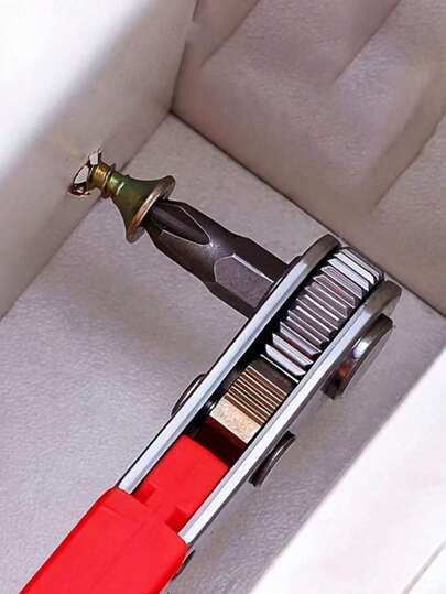 10-In-1 Ratchet Screwdriver Tool Set - Includes 10 Screwdriver Bits, 9 Sockets, Non-Slip Handle, Dual-Ended Design, Angled Grip For Tight Spaces, Ratchet Mechanism For Restricted Areas, Suitable For Home Repairs, Kitchen & Bathroom Plumbing, Industrial Equipment Maintenance, And DIY Projects Requiring Various Screw Types