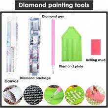 Yomiie 2 Pack Large Diamond Art Kits For Adults, Owl & Cow Diamond Painting Art Animals DIY Full Round Drill Kits, Embroidery Rhinestone Diamond Crystal Craft Canvas Home Wall Decor 31.5x11.81 Inch - 貓頭鷹和牛 - 查看 8