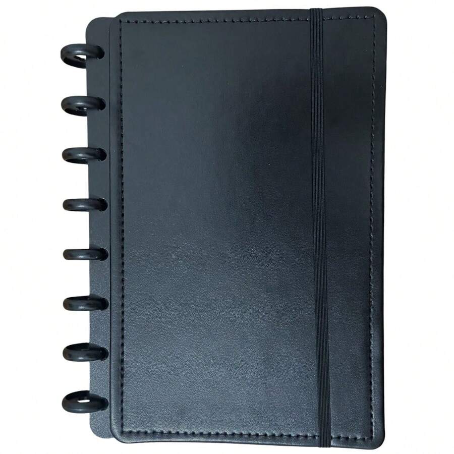 Smart Notebook A5 Black Planner Diary Detachable Refill Removable Discs Study Cover - màu đen - Xem 1