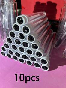 60/50/20/10 空一次性睫毛膏管套装和睫毛卷套装，睫毛膏刷子睫毛膏棒套装管，一次性睫毛刷（玫瑰金扁豆造型） - 彩色 - 查看 47