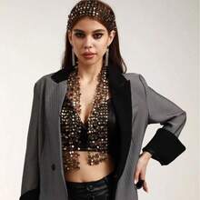 Fashionable Women's Accessories, Sequin Scarves,  Silk Scarves, Best For Women's Daily Wear. - Vàng - Xem 5