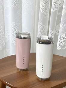 420毫升高品质真空保温杯，大容量办公水瓶，户外便携车载杯，不锈钢双层壁，保温/保冷，防漏，时尚设计，是送给学生、成人、男朋友、女朋友、朋友的完美礼物 - 彩色 - 查看 5