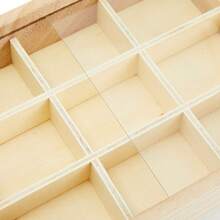 Small Wooden Box With Lid - 9 Compartment Organizer - DIY Craft & Storage - 2 Pack - Solid - View 5