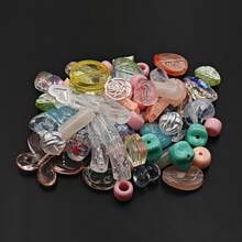 Akrylgeléfärgade Alien-pärlor i serie, DIY-handgjorda pärlmaterial för halsband, armband, telefonkedja - Multifärgad - Visa 3