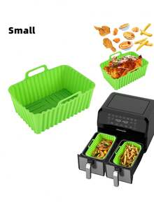 Silicone Air Fryer Mat, Reusable Silicone Baking Mat For Air Fryer, Oven, Grill, Kitchen Tool - Multicolor (small Rectangle) - View 19