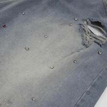 Y2K Baggy Jeans Shorts Wide Leg Washed Shorts Grunge Ripped Bermuda Jorts Hop StreetwearA Valentine's Day WGZU - Xanh-3 - Xem 2