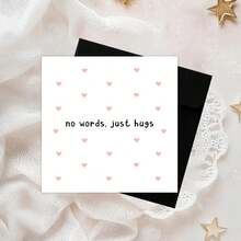 No Words Just Hugs, Thinking Of You Card For Friend, Sympathy Gift, Stay Strong Card, Thinking Of You Card To Friend, Friend Motivation Card - Multicolor - View 11