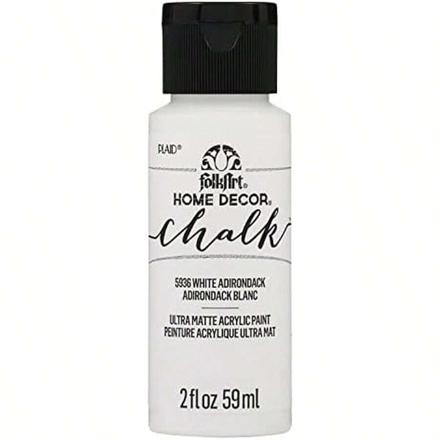 FolkArt Home Decor Chalk Furniture & Craft Paint In Assorted Colors, 2 Oz, White Adirondack - / - View 1