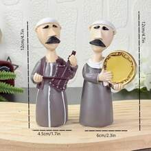 1pc Ramadan Figurine Decor, Drummer/Violinist, Suitable For Ramadan Decoration - Multicolor - View 3