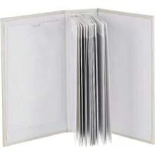 100-Pocket Moire Cover Album With Silvertone Oval Frame And Wedding Album Text For 4 By 6-Inch Prints Ivory - White - View 4
