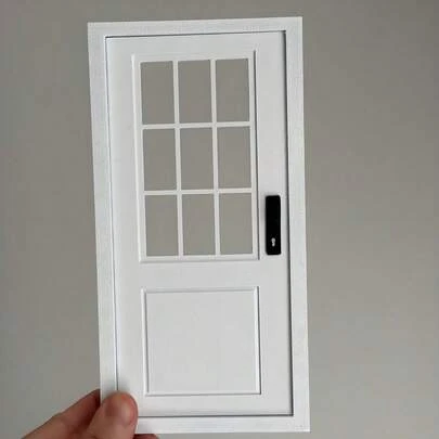 1:12 娃娃屋未上色空白模型，带可开门，微缩家具，家居装饰，配件，BJD摄影道具，DIY工艺材料